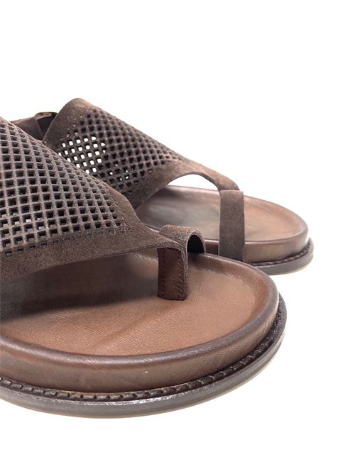 Sandalo donna infradito con rete IL LACCIO | D51015SDMOGANO